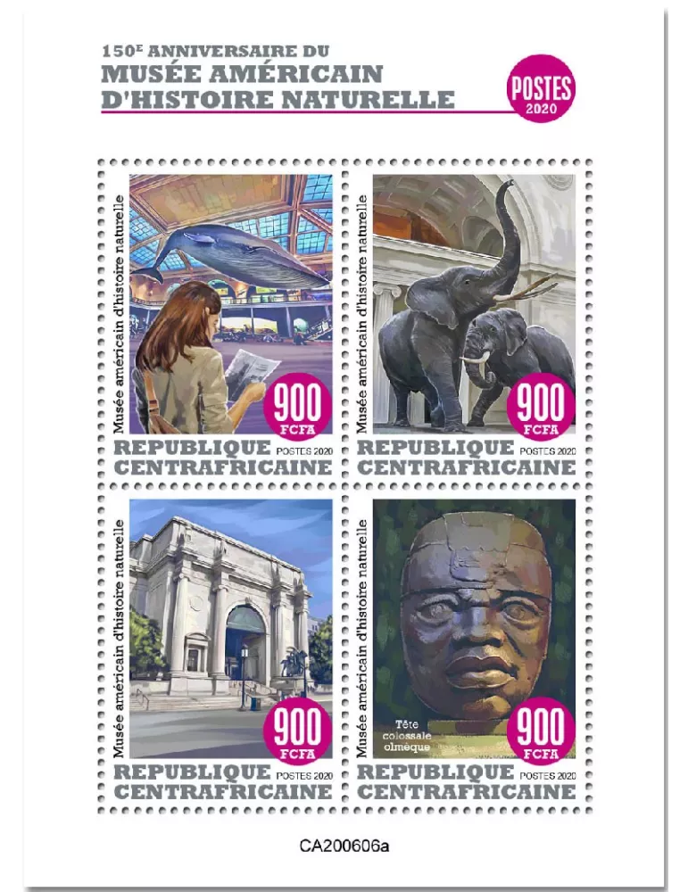 n° 7408/7411  - Timbre CENTRAFRIQUE Poste