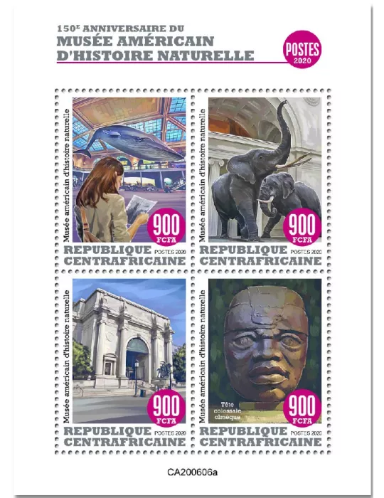 n° 7408/7411  - Timbre CENTRAFRIQUE Poste