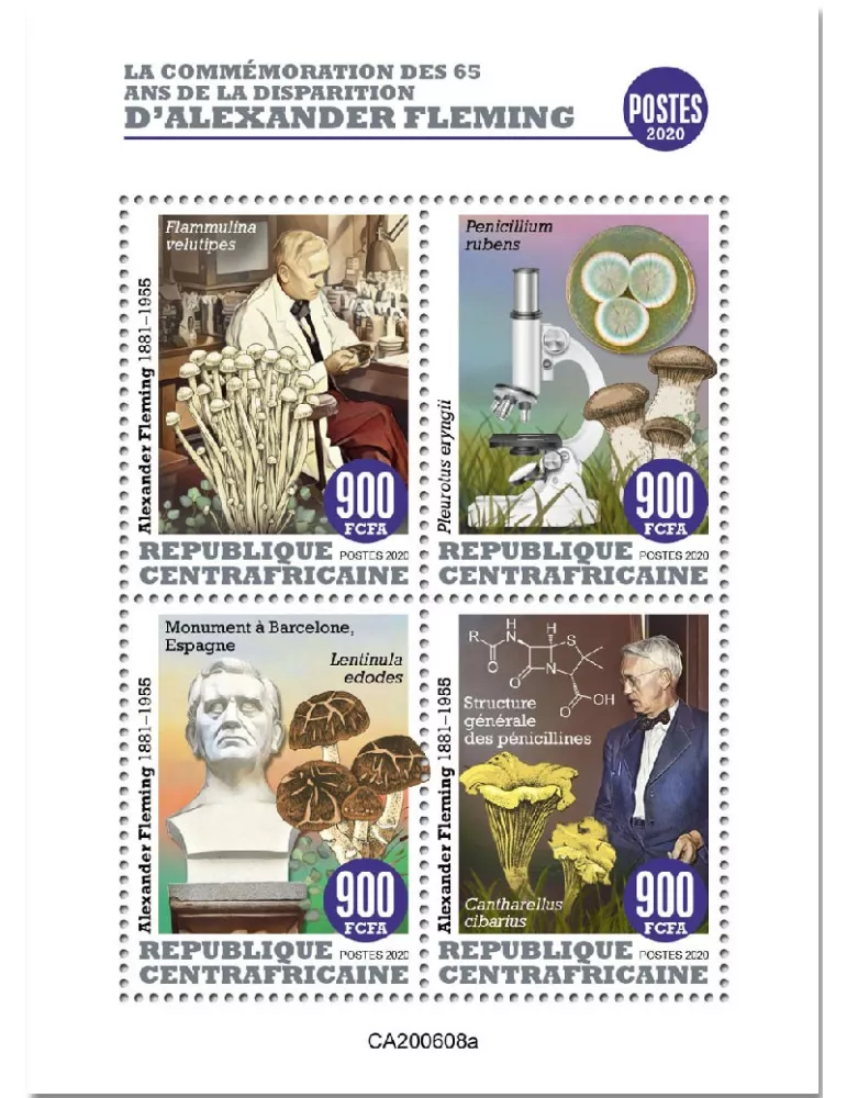n° 7416/7419  - Timbre CENTRAFRIQUE Poste