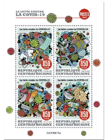 n° 7444/7447  - Timbre CENTRAFRIQUE Poste