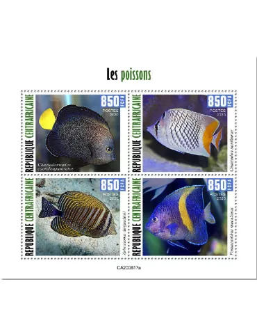 n° 7452/7455  - Timbre CENTRAFRIQUE Poste