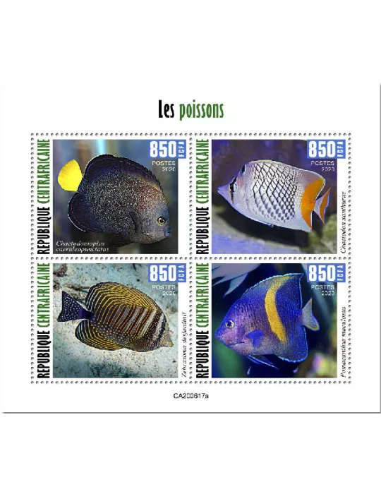 n° 7452/7455  - Timbre CENTRAFRIQUE Poste