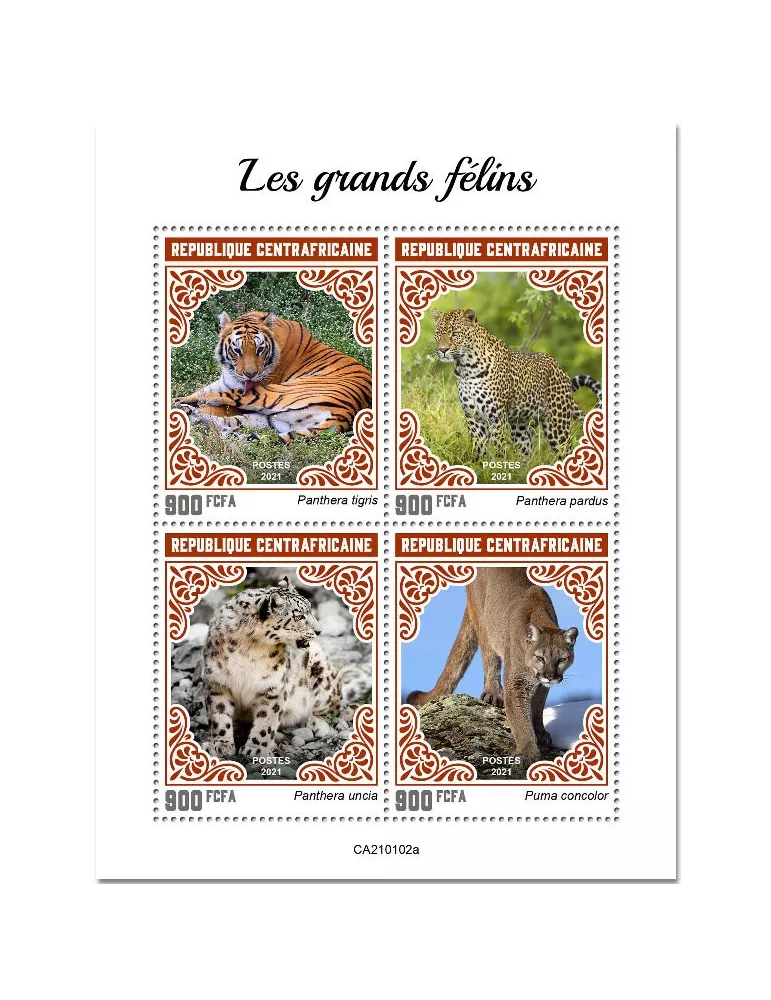 n° 7570/7573  - Timbre CENTRAFRIQUE Poste