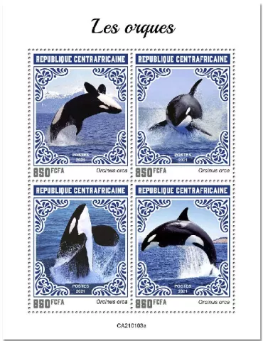 n° 7574/7577  - Timbre CENTRAFRIQUE Poste