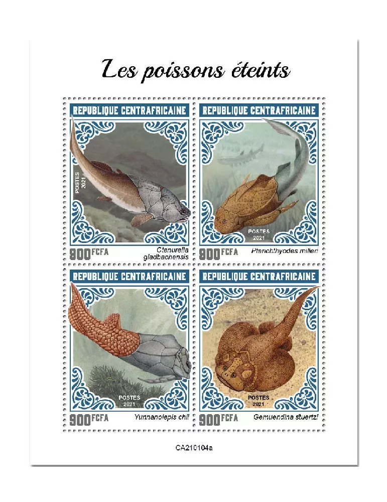 n° 7578/7581  - Timbre CENTRAFRIQUE Poste