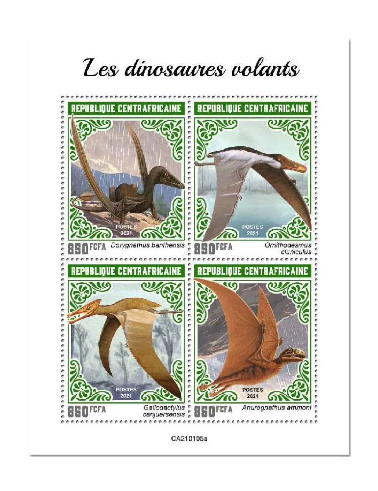 n° 7582/7585  - Timbre CENTRAFRIQUE Poste