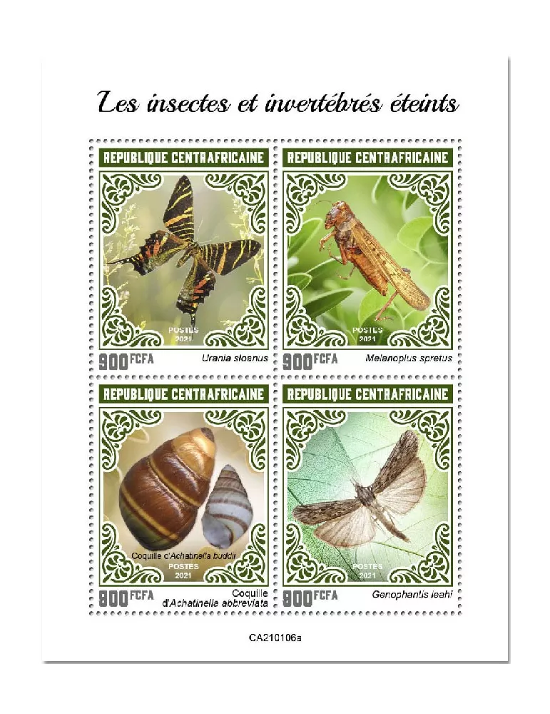 n° 7586/7589  - Timbre CENTRAFRIQUE Poste