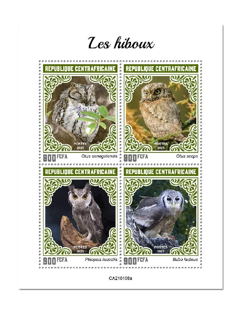 n° 7594/7597  - Timbre CENTRAFRIQUE Poste