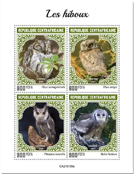 n° 7594/7597  - Timbre CENTRAFRIQUE Poste