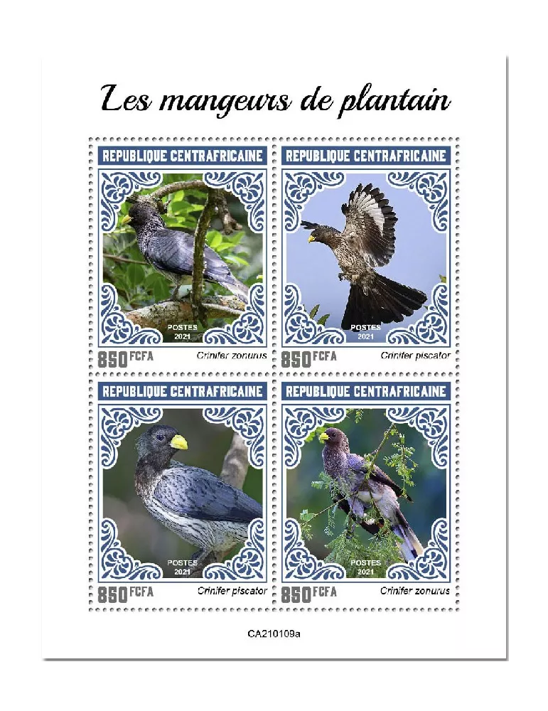 n° 7598/7601  - Timbre CENTRAFRIQUE Poste