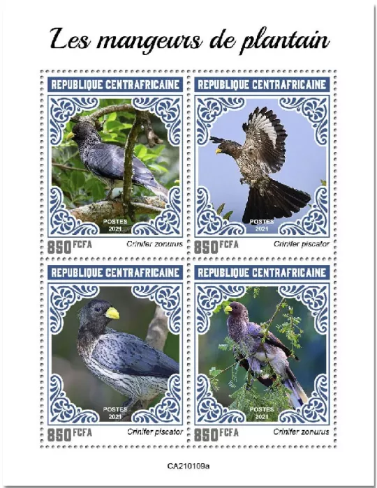 n° 7598/7601  - Timbre CENTRAFRIQUE Poste
