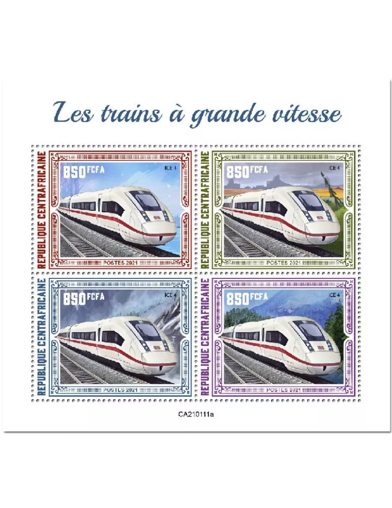 n° 7606/7609  - Timbre CENTRAFRIQUE Poste