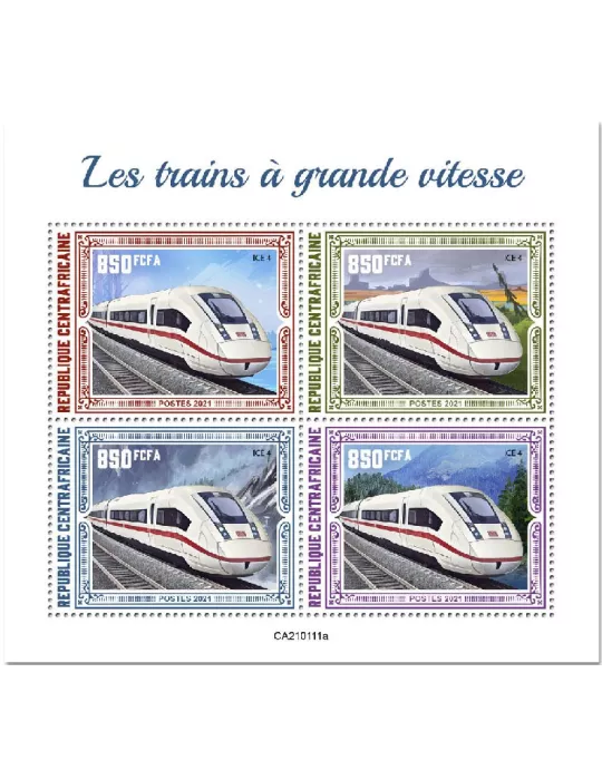 n° 7606/7609  - Timbre CENTRAFRIQUE Poste
