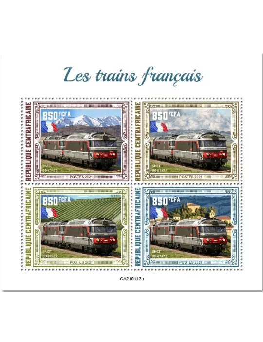 n° 7614/7617  - Timbre CENTRAFRIQUE Poste