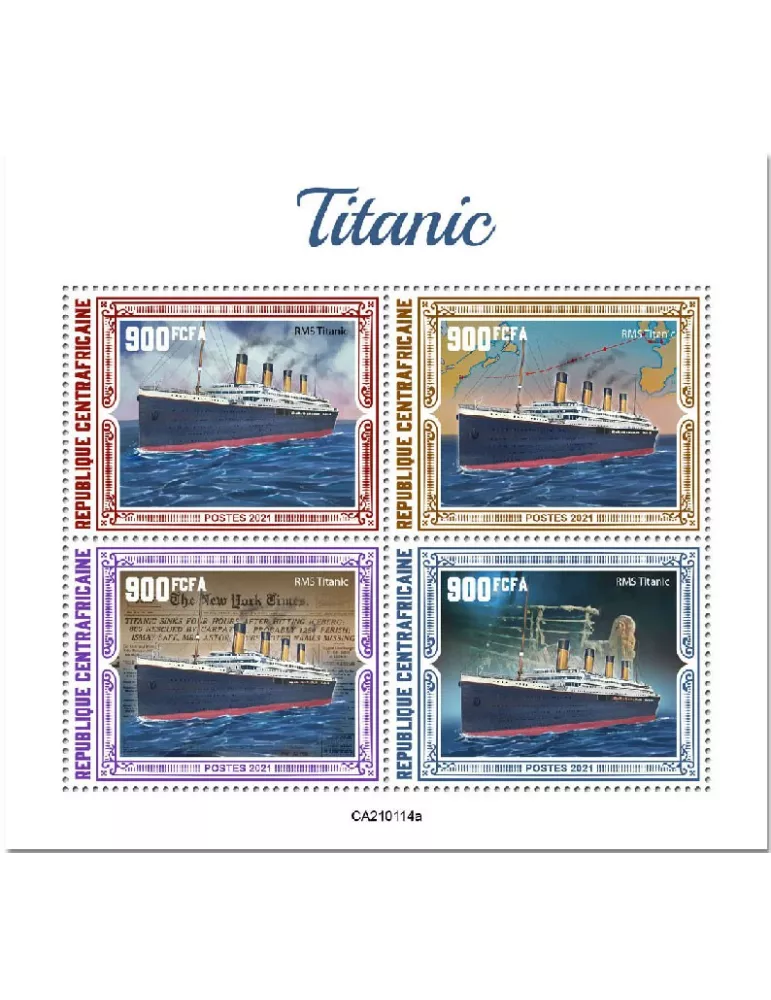 n° 7618/7621  - Timbre CENTRAFRIQUE Poste