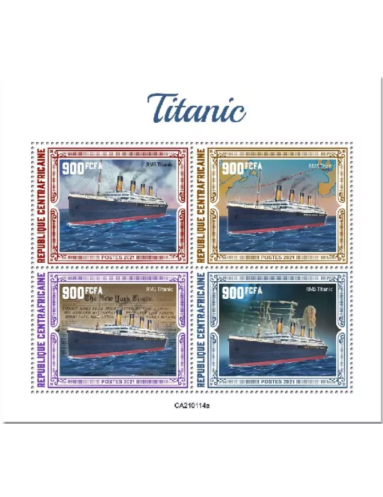 n° 7618/7621  - Timbre CENTRAFRIQUE Poste