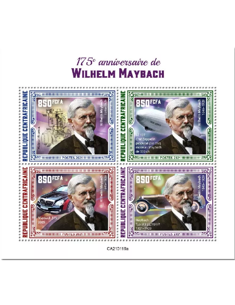 n° 7638/7641  - Timbre CENTRAFRIQUE Poste