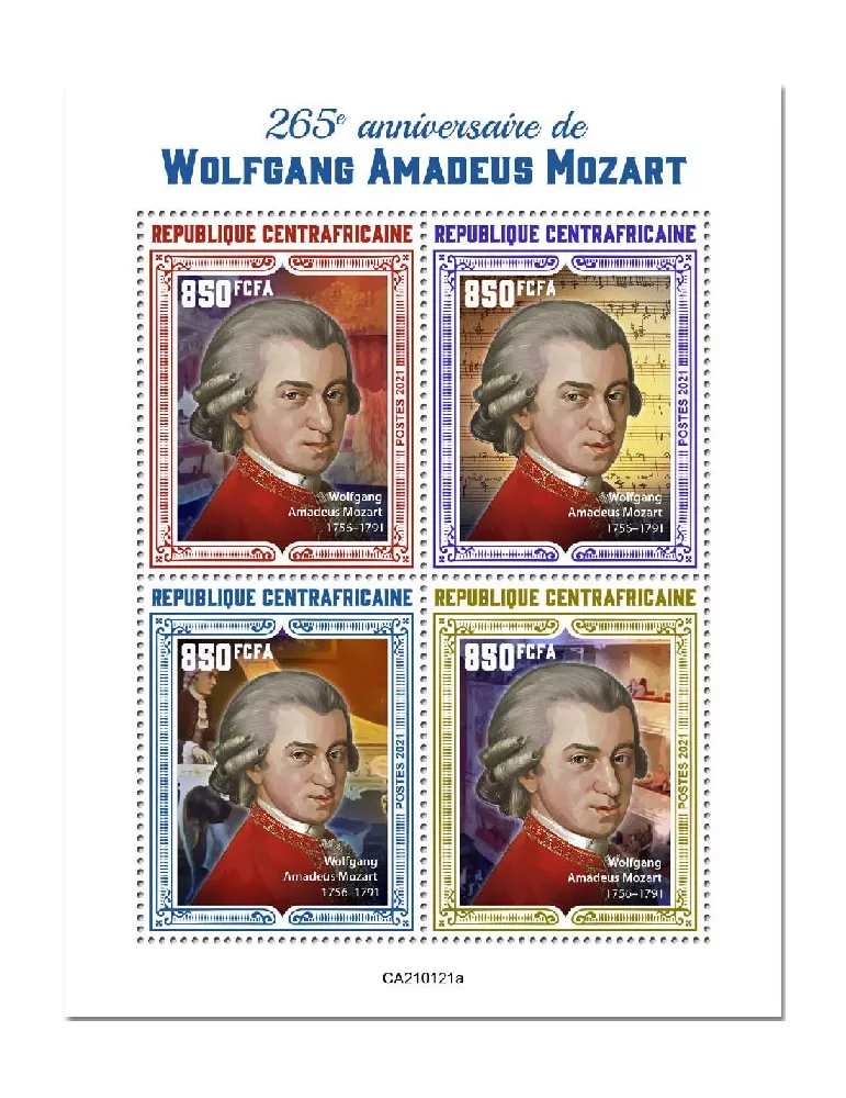 n° 7646/7649  - Timbre CENTRAFRIQUE Poste