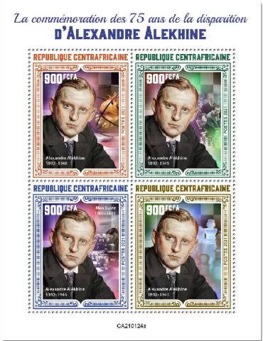 n° 7658/7661  - Timbre CENTRAFRIQUE Poste