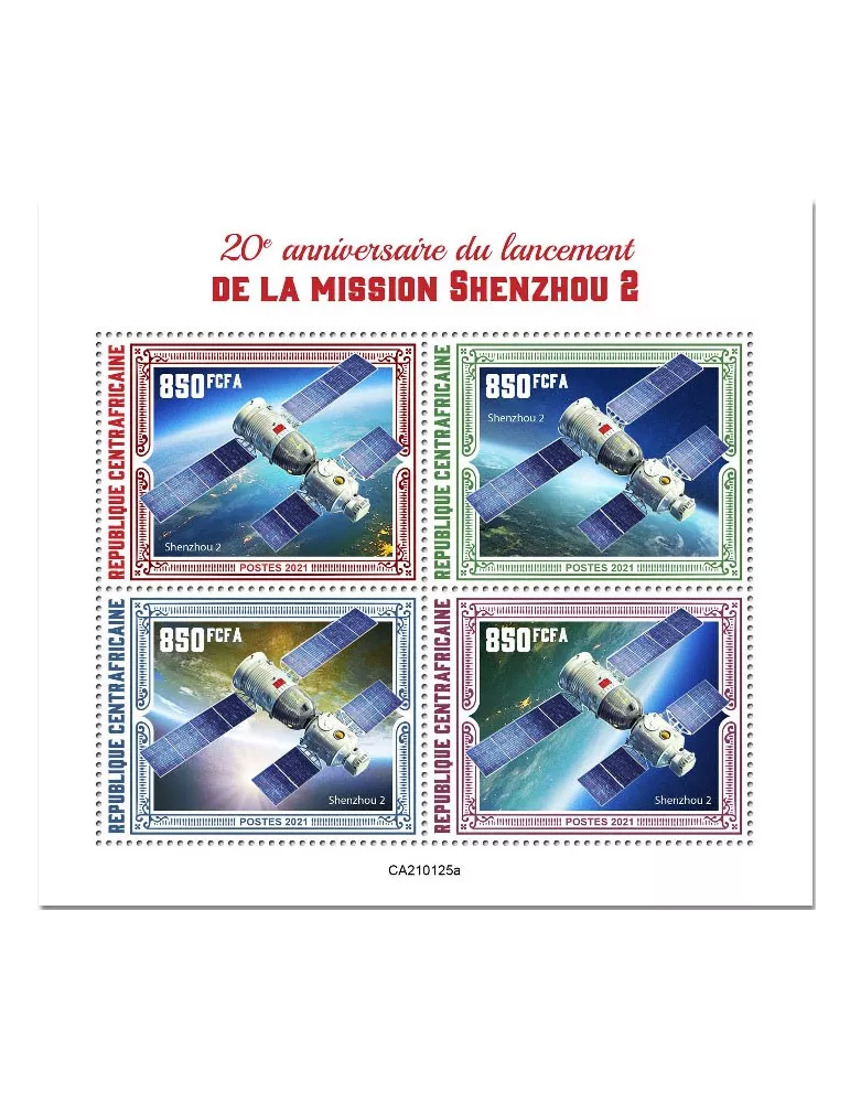 n° 7662/7665  - Timbre CENTRAFRIQUE Poste