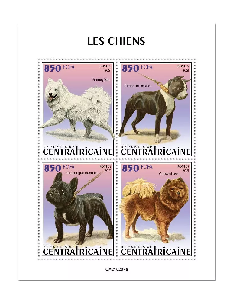 n° 7718/7721  - Timbre CENTRAFRIQUE Poste