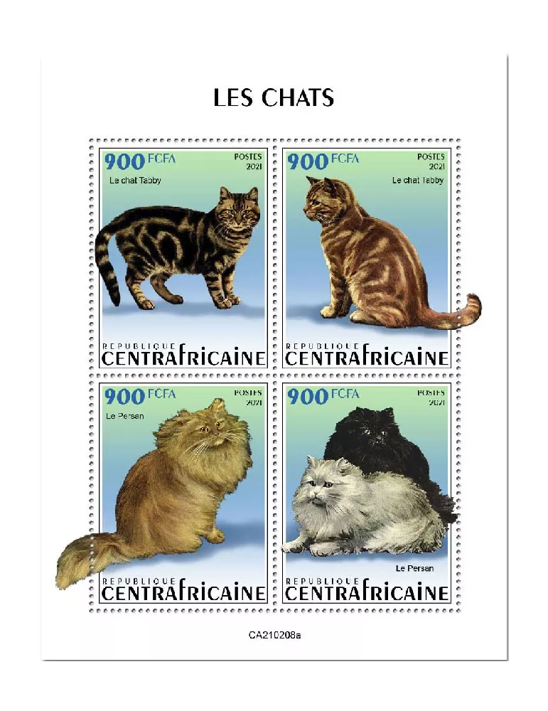 n° 7722/7725  - Timbre CENTRAFRIQUE Poste