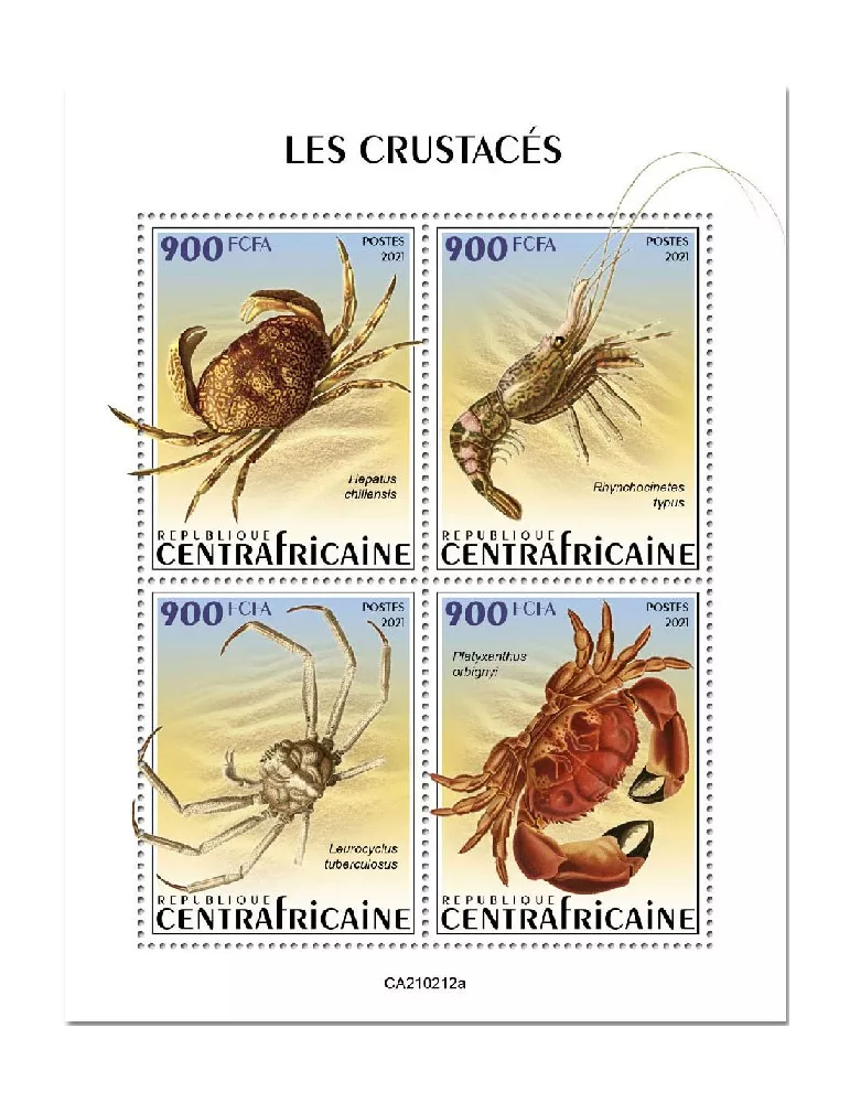 n° 7738/7741  - Timbre CENTRAFRIQUE Poste