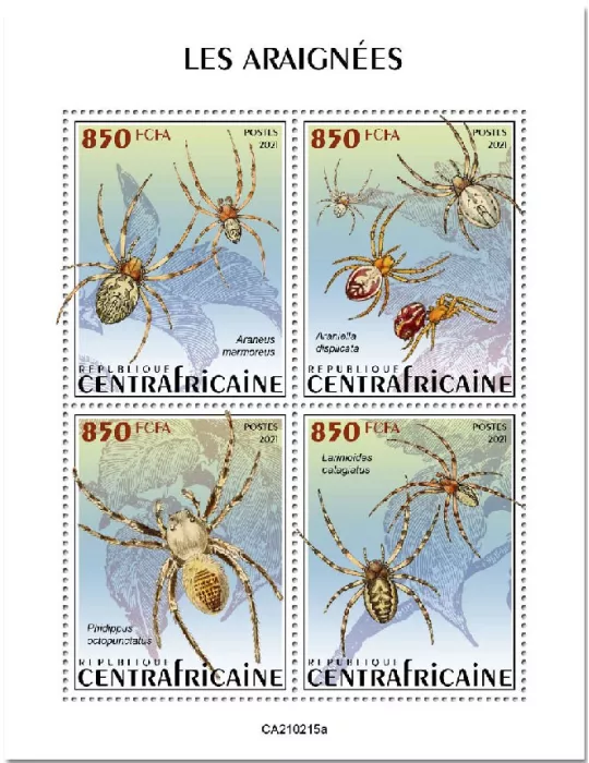 n° 7750/7753  - Timbre CENTRAFRIQUE Poste