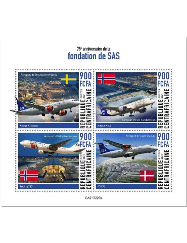 n° 7770/7773  - Timbre CENTRAFRIQUE Poste