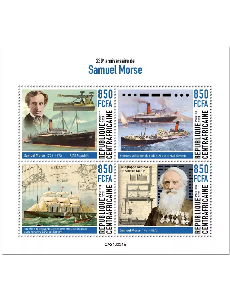 n° 7814/7817  - Timbre CENTRAFRIQUE Poste