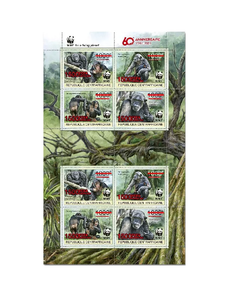 n° 7830/7833  - Timbre CENTRAFRIQUE Poste