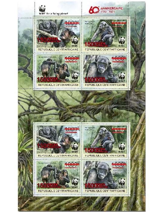 n° 7830/7833  - Timbre CENTRAFRIQUE Poste