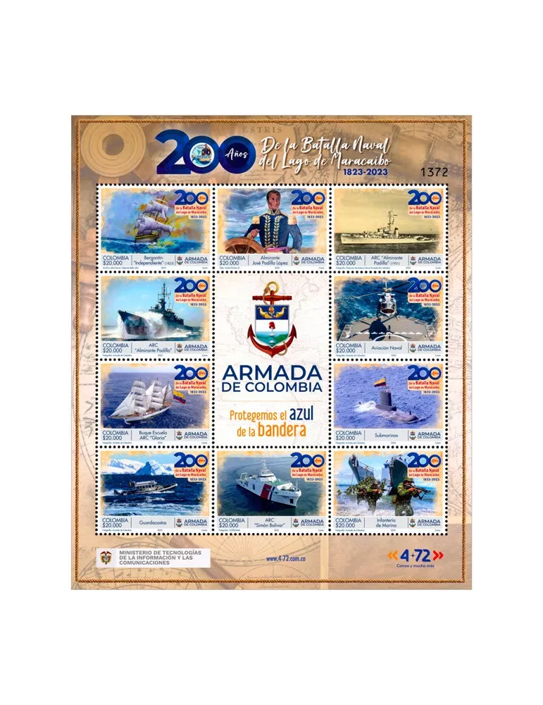 n° 2625/2634 - Timbre COLOMBIE Poste
