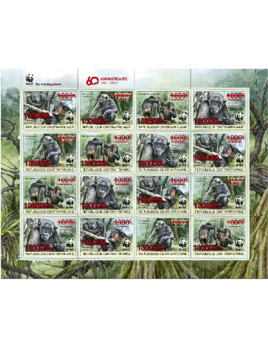 n° 7838/7841  - Timbre CENTRAFRIQUE Poste