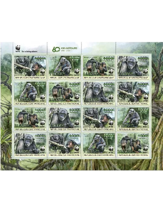 n° 7842/7845  - Timbre CENTRAFRIQUE Poste