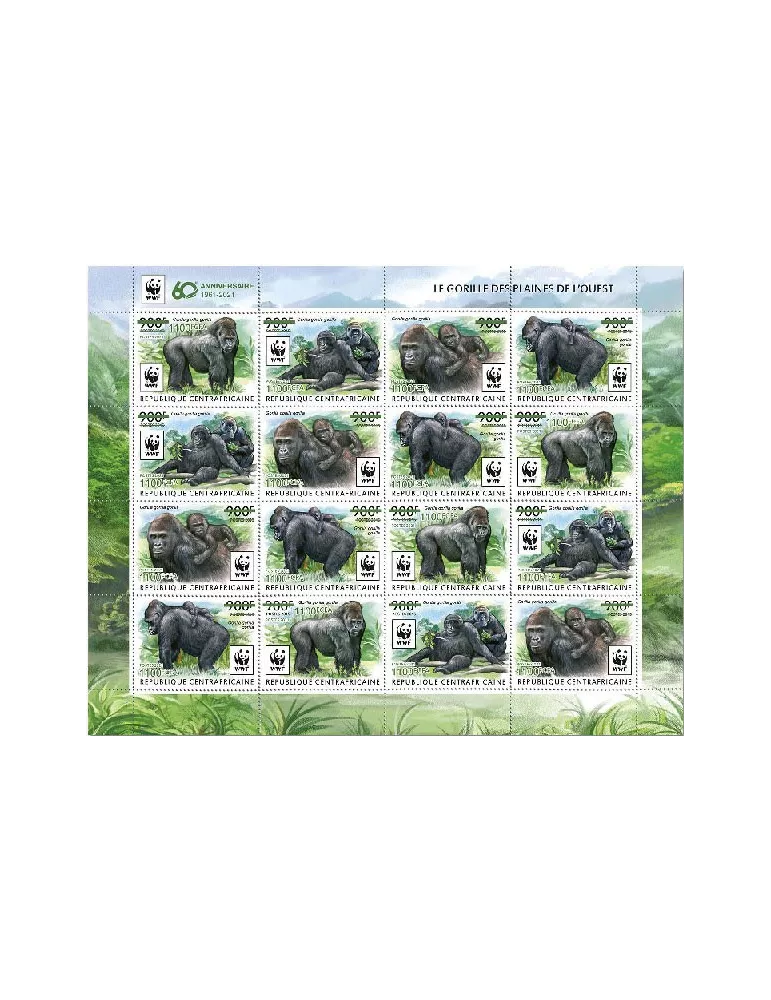 n° 7850/7853  - Timbre CENTRAFRIQUE Poste