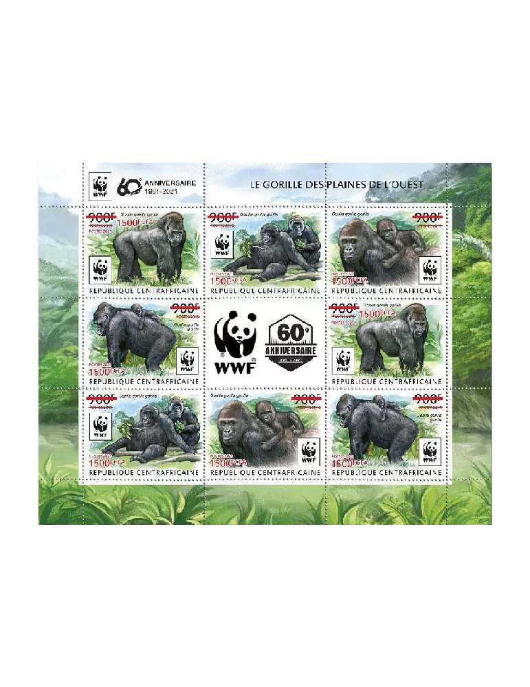 n° 7854/7857  - Timbre CENTRAFRIQUE Poste