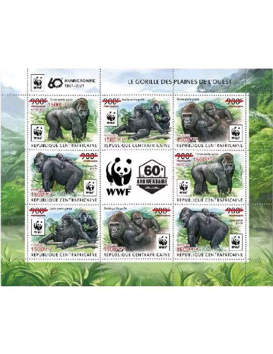 n° 7854/7857  - Timbre CENTRAFRIQUE Poste