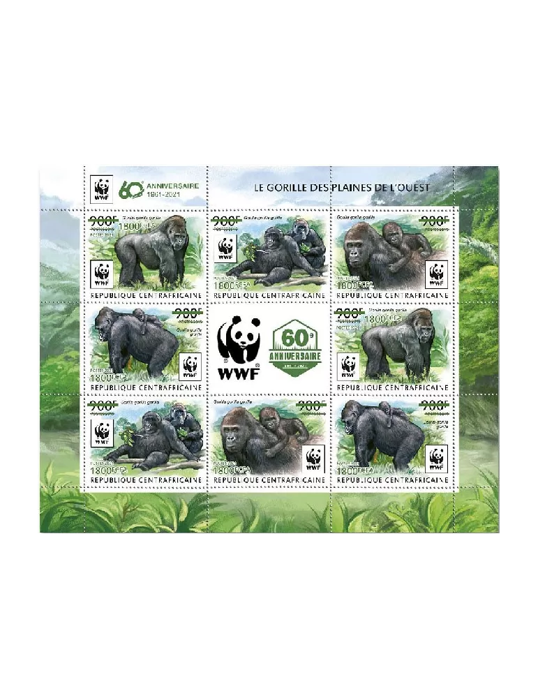 n° 7858/7861  - Timbre CENTRAFRIQUE Poste