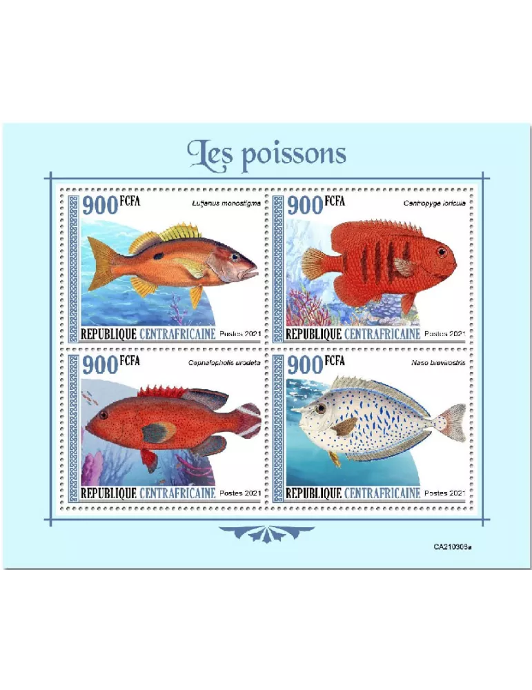 n° 7899/7902  - Timbre CENTRAFRIQUE Poste