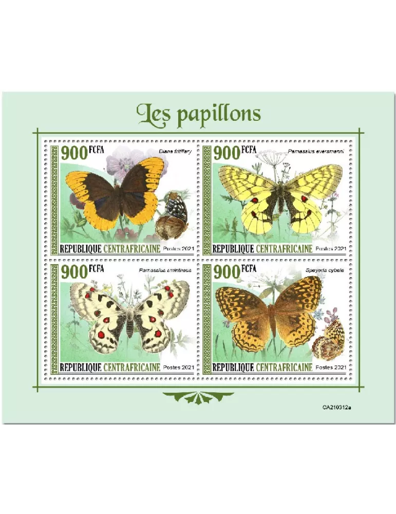 n° 7915/7918  - Timbre CENTRAFRIQUE Poste