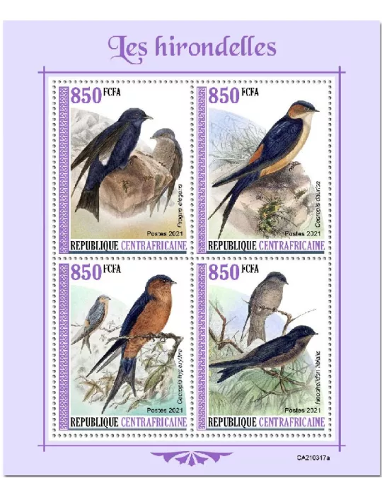 n° 7935/7938  - Timbre CENTRAFRIQUE Poste