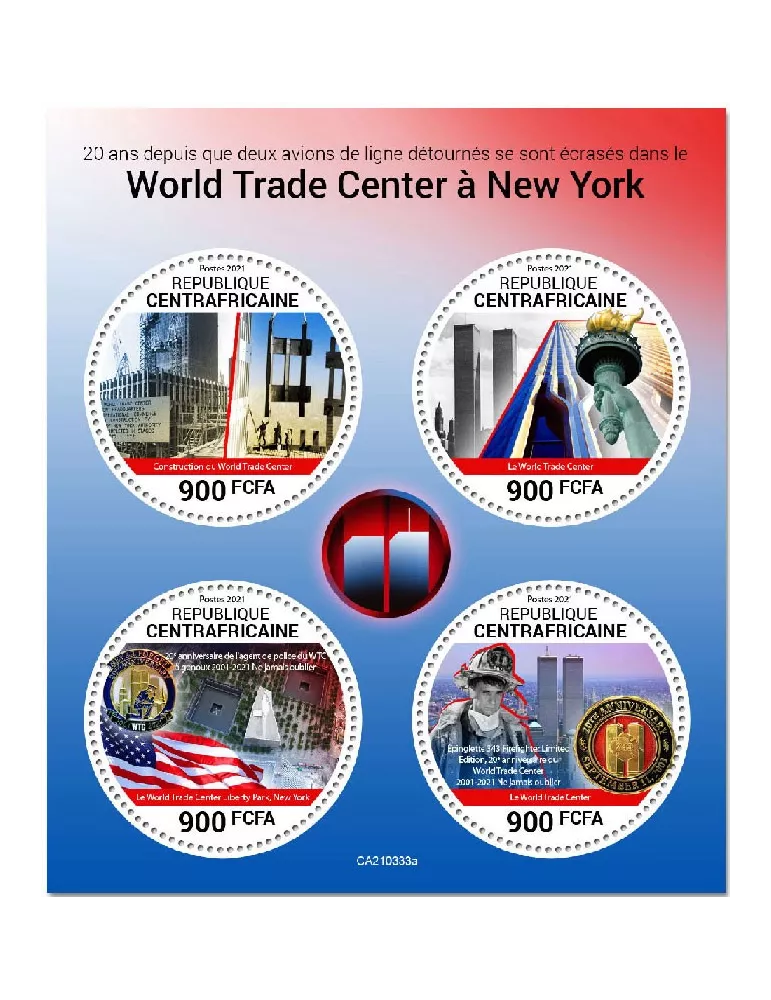n° 7987/7990  - Timbre CENTRAFRIQUE Poste