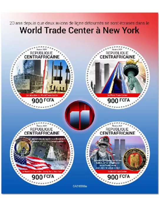 n° 7987/7990  - Timbre CENTRAFRIQUE Poste