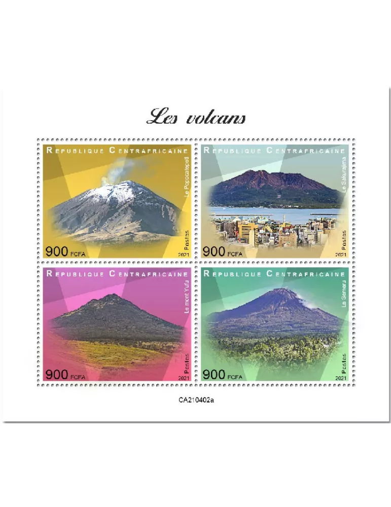 n° 8029/8032  - Timbre CENTRAFRIQUE Poste