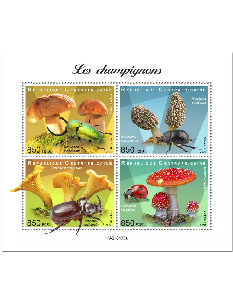 n° 8033/8036  - Timbre CENTRAFRIQUE Poste