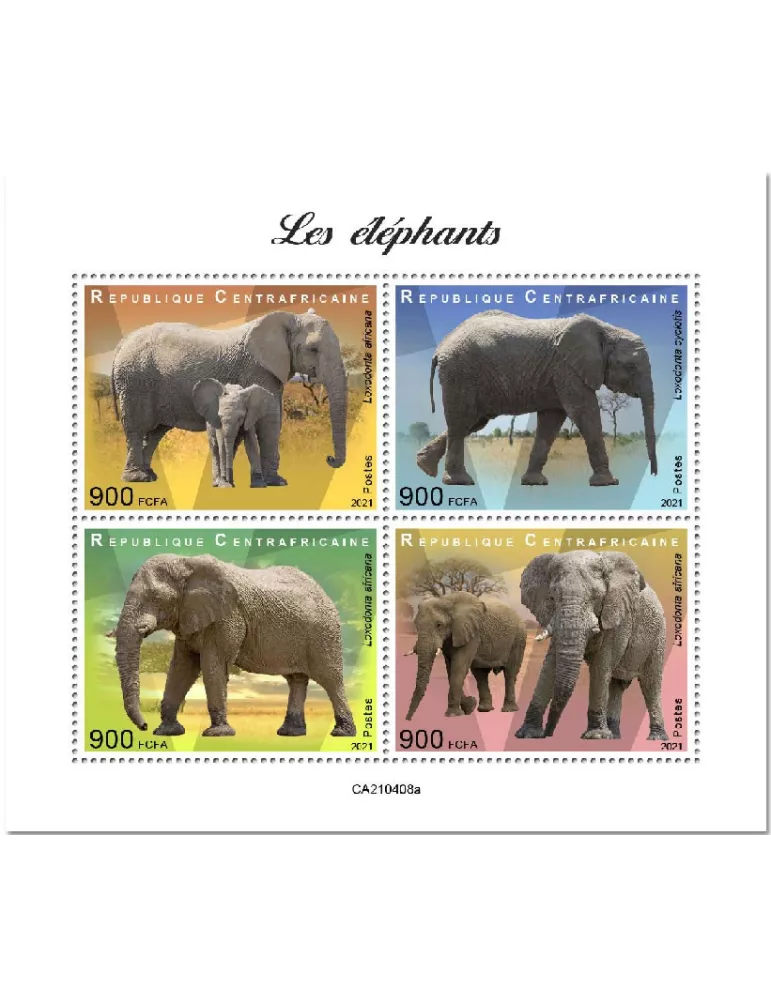 n° 8053/8056  - Timbre CENTRAFRIQUE Poste