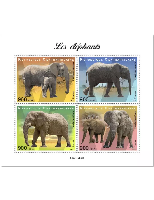n° 8053/8056  - Timbre CENTRAFRIQUE Poste