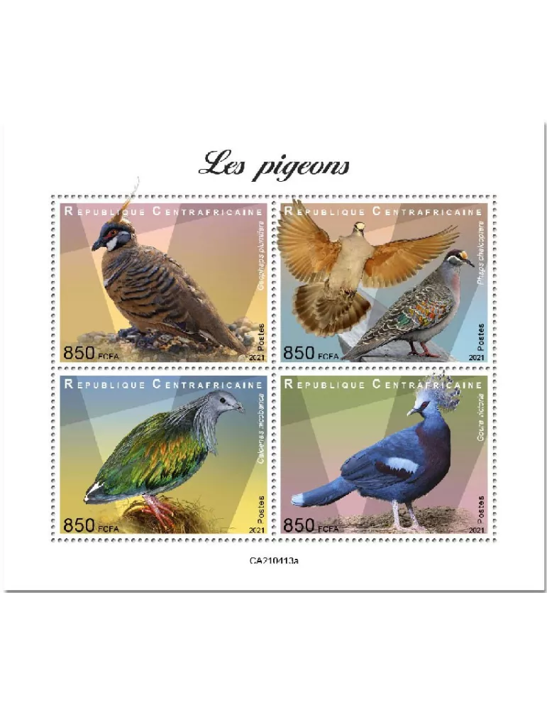 n° 8073/8076  - Timbre CENTRAFRIQUE Poste