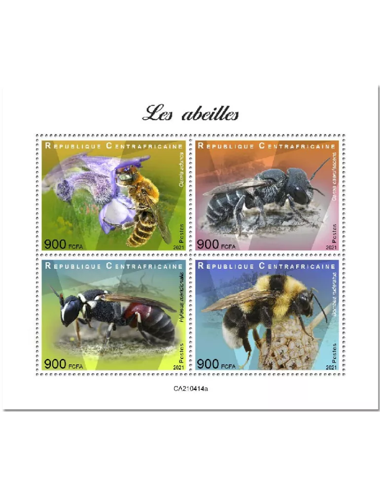 n° 8077/8080  - Timbre CENTRAFRIQUE Poste